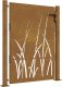 vidaXL vidaXL Furtka ogrodowa, 105x130 cm, stal kortenowska, motyw trawy 2