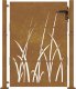 vidaXL vidaXL Furtka ogrodowa, 105x130 cm, stal kortenowska, motyw trawy 4