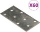 vidaXL vidaXL Płytki perforowane, 60 szt., 2 mm, 80x40 mm, stal ocynkowana 1