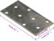 vidaXL vidaXL Płytki perforowane, 60 szt., 2 mm, 80x40 mm, stal ocynkowana 5