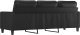 vidaXL vidaXL 3-osobowa sofa, czarna, 180 cm, obita sztuczną skórą 5
