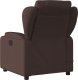 vidaXL vidaXL Rozkładany fotel masujący, ciemnobrązowy, obity tkaniną 4
