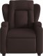 vidaXL vidaXL Rozkładany fotel masujący, ciemnobrązowy, obity tkaniną 7