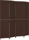 vidaXL Parawan 4-panelowy, brązowy, polirattan 2