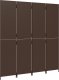 vidaXL Parawan 4-panelowy, brązowy, polirattan 4