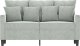 vidaXL vidaXL Sofa 2-osobowa, jasnoszara, 120 cm, tapicerowana aksamitem 3