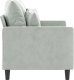 vidaXL vidaXL Sofa 2-osobowa, jasnoszara, 120 cm, tapicerowana aksamitem 4