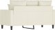 vidaXL vidaXL Sofa 2-osobowa, kremowy, 120 cm, tapicerowana aksamitem 5