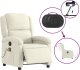 vidaXL vidaXL Rozkładany fotel masujący, elektryczny, kremowy, aksamit 5