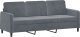vidaXL vidaXL Sofa 3-osobowa, ciemnoszara, 180 cm, obita aksamitem 2