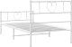 vidaXL vidaXL Metalowa rama łóżka z wezgłowiem i zanóżkiem, biała, 80x200 cm 7