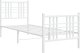 vidaXL vidaXL Metalowa rama łóżka z wezgłowiem i zanóżkiem, biała, 80x200 cm 2