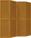 vidaXL vidaXL Parawan pokojowy, 4-panelowy, brązowy, lite drewno paulowni 2