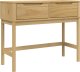vidaXL Stolik konsolowy FLORO, woskowy brąz, 89,5x36,5x73 cm, sosnowy 2