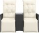 vidaXL vidaXL Rozkładana sofa ogrodowa dla 2 os., ze stolikiem, czarna 4