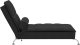 vidaXL vidaXL Szezlong masujący z wałkiem, czarny, tapicerowany tkaniną 4