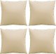 vidaXL vidaXL Poduszki na sofę, 4 szt., beżowe, 60x60 cm, tkanina 4