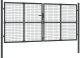 vidaXL vidaXL Brama ogrodowa z siatki, antracytowa, 300x175 cm 2