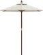vidaXL vidaXL Parasol ogrodowy na drewnianym słupku, piaskowy, 196x231 cm 2