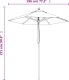 vidaXL vidaXL Parasol ogrodowy na drewnianym słupku, piaskowy, 196x231 cm 7