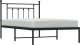 vidaXL vidaXL Metalowa rama łóżka z wezgłowiem, czarna, 107x203 cm 4