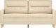 vidaXL vidaXL 2-osobowa sofa, kremowa, 140 cm, tapicerowana tkaniną 3