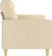 vidaXL vidaXL 2-osobowa sofa, kremowa, 140 cm, tapicerowana tkaniną 4