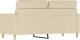 vidaXL vidaXL 2-osobowa sofa, kremowa, 140 cm, tapicerowana tkaniną 5