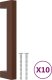 vidaXL vidaXL Uchwyty do szafek, 10 szt., brąz, 128 mm, stal nierdzewna 1