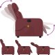 vidaXL Rozkładany fotel masujący, winna czerwień, obity sztuczną skórą 5