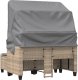 vidaXL vidaXL 2-os. sofa ogrodowa z zadaszeniem i stołkami, beżowa, rattan PE 6