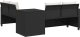 vidaXL vidaXL Narożnik ogrodowy z poduszkami i stolikiem, rattan PE, czarny 6