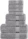 vidaXL vidaXL 8-częściowy zestaw ręczników premium SOLUND, szary, 600 g/cm 1