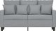 vidaXL vidaXL Sofa 2-osobowa, jasnoszara, 120 cm, tapicerowana tkaniną 3