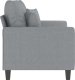 vidaXL vidaXL Sofa 2-osobowa, jasnoszara, 120 cm, tapicerowana tkaniną 4
