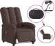 vidaXL vidaXL Rozkładany fotel masujący, elektryczny, ciemny brąz, tkanina 6