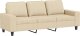vidaXL vidaXL 3-osobowa sofa, kremowa, 180 cm, tapicerowana tkaniną 2