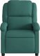 vidaXL Fotel rozkładany, ciemnozielony, tapicerowany tkaniną 3