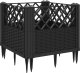 vidaXL vidaXL Donica ogrodowa na kołkach, czarna, 43,5x43,5x43,5 cm, PP 6