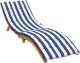 vidaXL Poduszka na leżak, niebiesko-białe paski, tkanina Oxford 3
