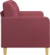 vidaXL vidaXL Sofa 2-osobowa, winna czerwień, 140 cm, tapicerowana tkaniną 4