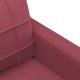 vidaXL vidaXL Sofa 2-osobowa, winna czerwień, 140 cm, tapicerowana tkaniną 6