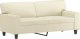 vidaXL vidaXL 2-osobowa sofa, kremowy, 140 cm, sztuczna skóra 2