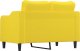vidaXL vidaXL Sofa 2-osobowa, jasnożółta, 120 cm, tapicerowana tkaniną 5