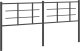 vidaXL Metalowe wezgłowie, czarne, 180 cm 1