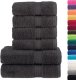 vidaXL vidaXL 6-cz. zestaw ręczników premium SOLUND, antracytowy, 600 g/cm 1