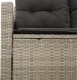 vidaXL Sofa ogrodowa z poduszkami, 2-osobowa, jasnoszara, polirattan 7