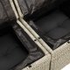 vidaXL Sofa ogrodowa z poduszkami, 2-osobowa, jasnoszara, polirattan 8