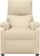 vidaXL Fotel masujący, kremowy, obity tkaniną 4