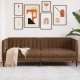 vidaXL Sofa 3-os., brązowa, sztuczna skóra zamszowa 1